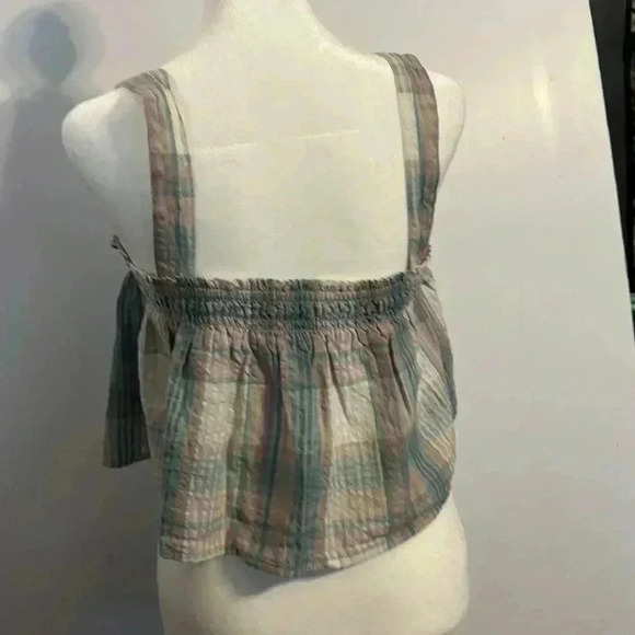 AMERICAN EAGLE CROP TOP 91%cotton pastel colors - Picture 2 of 4